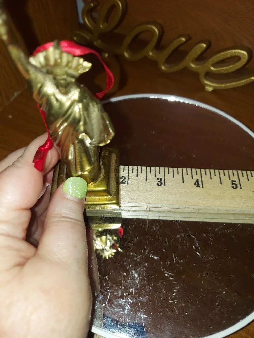 Vintage Brass Statue of Liberty 4th Of July Ornament Souvenir Collectible
